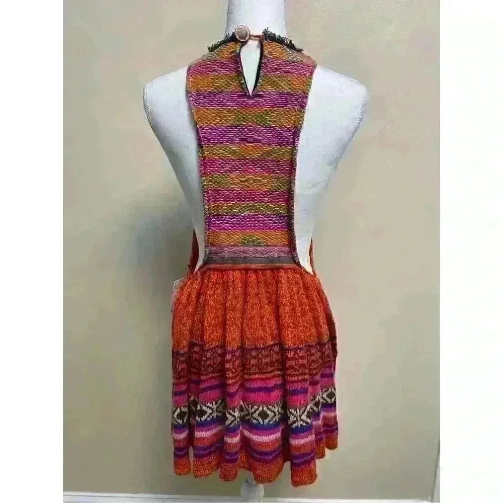 Nwt free‎ PEOPLE 𝅺Rare Hearts Crochet Knit Dress/Tunic, XS. - Picture 4 of 10